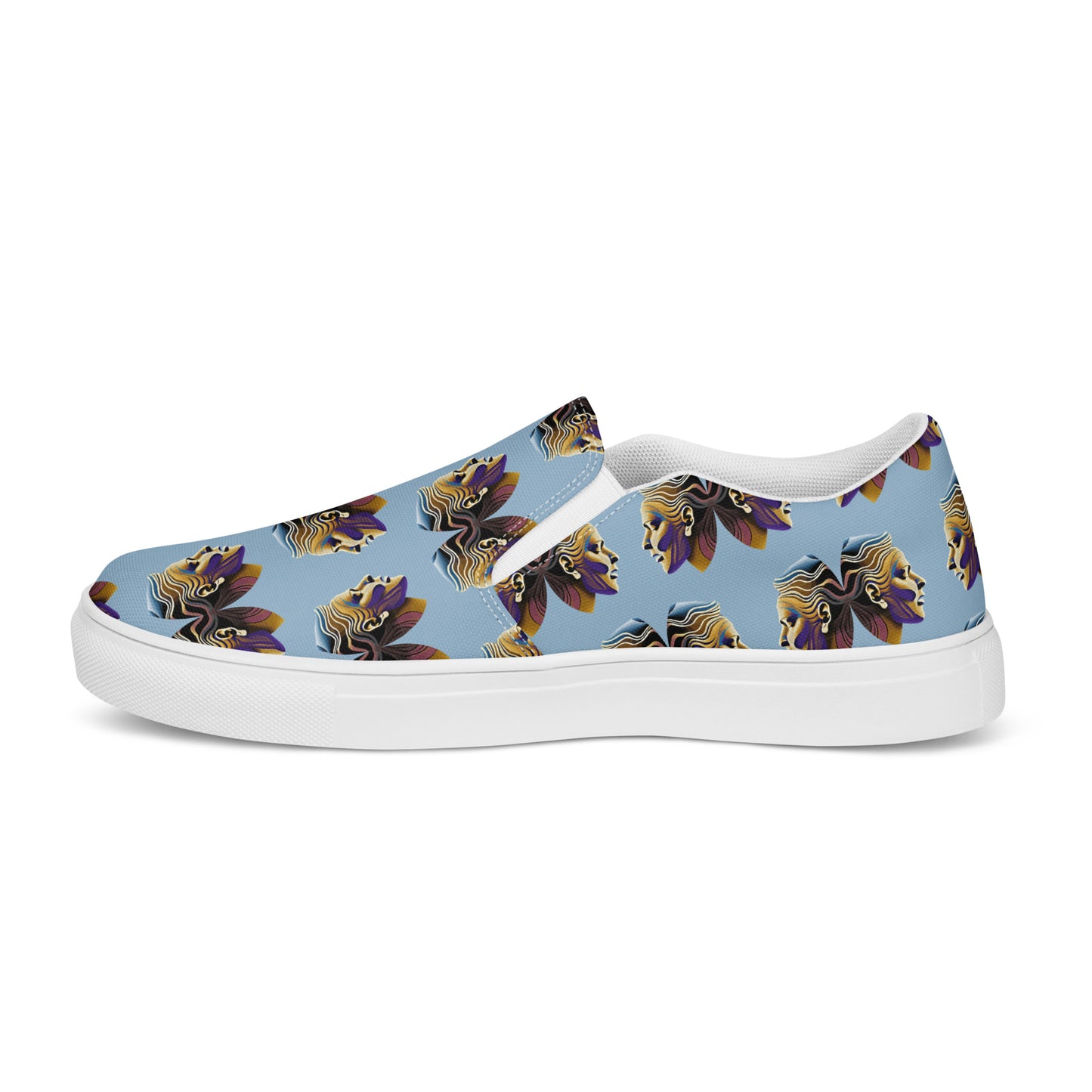 Women’s slip-on canvas shoes Kukloso Cubist Faces No 5 - Free Shipping