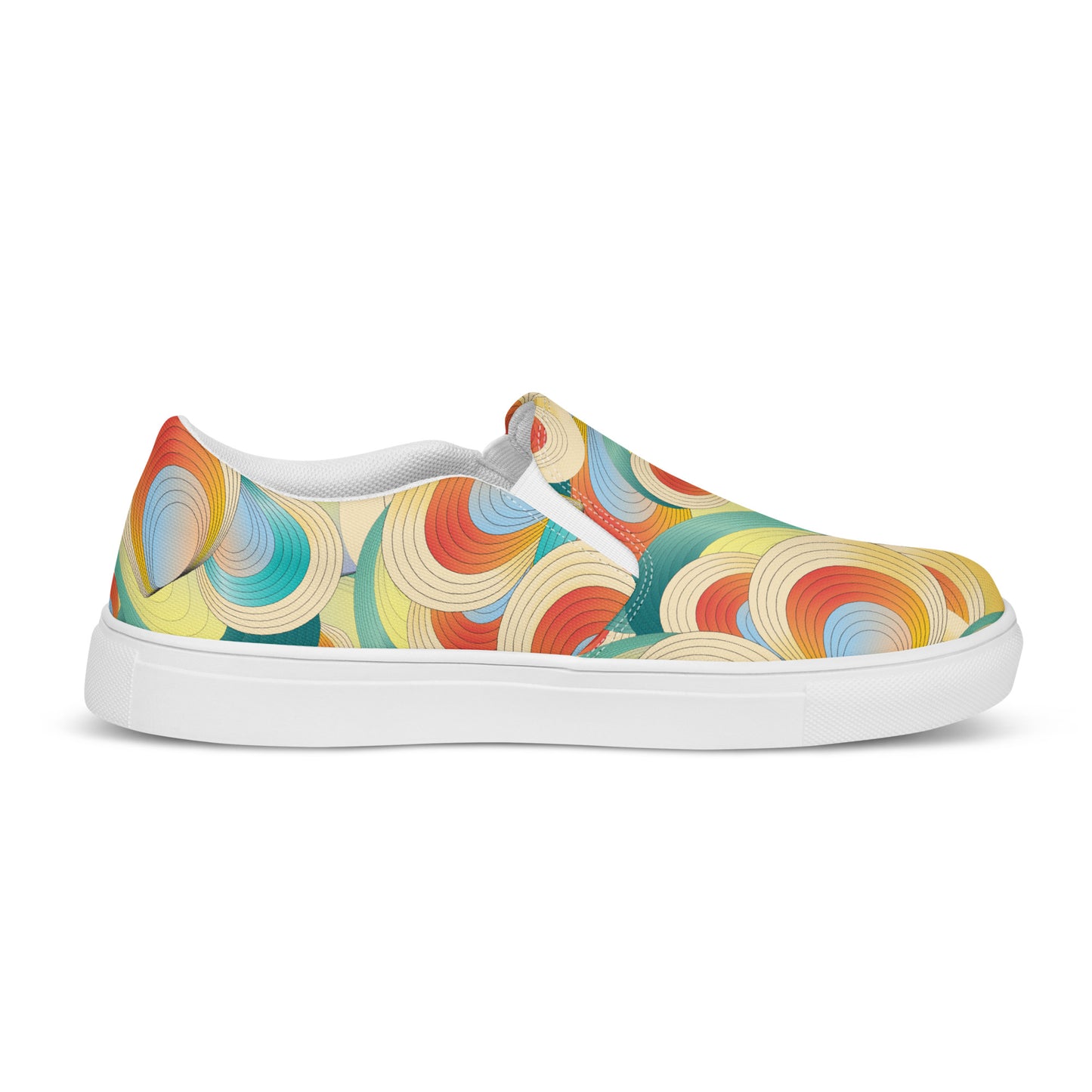 Women’s slip-on canvas shoes Kukloso Ice Cream Swirls No 60 - Free Shipping