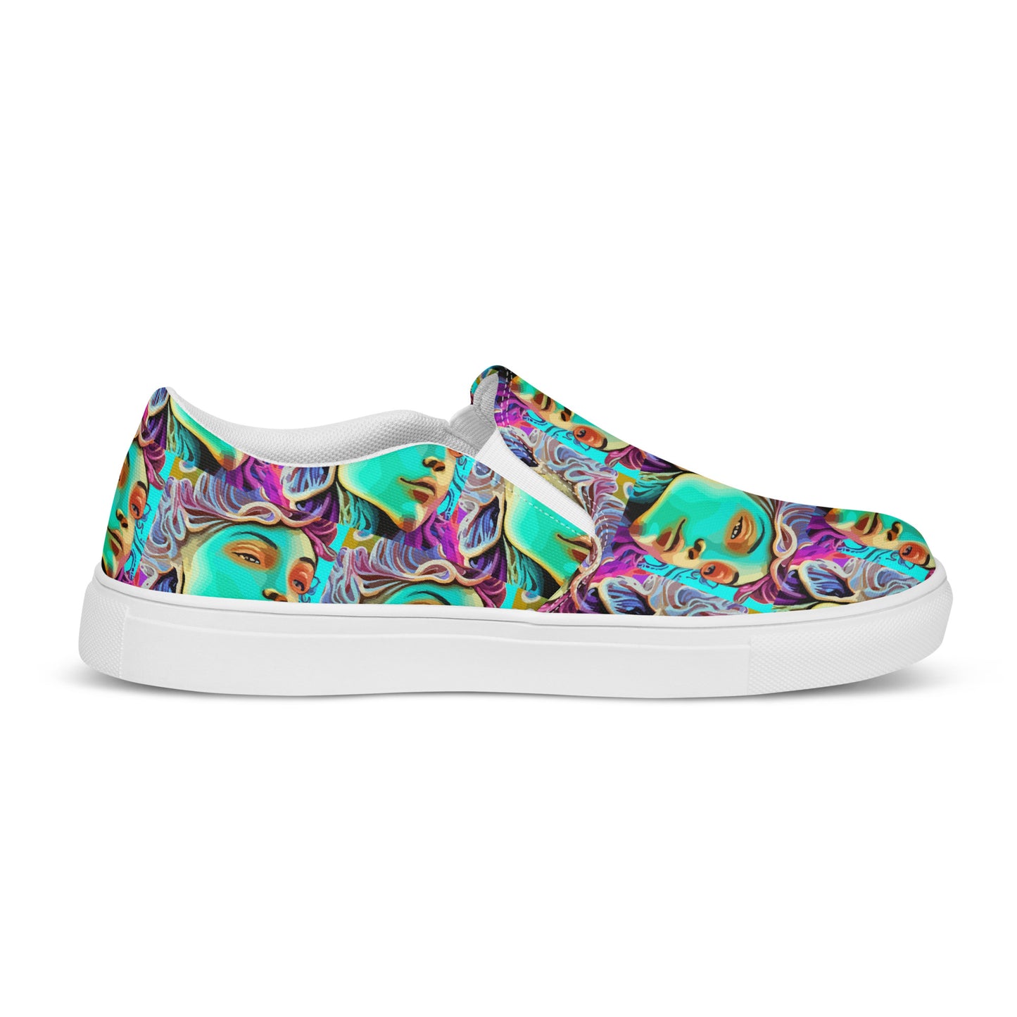 Women’s slip-on canvas shoes Kukloso Cubist Faces No 4 - Free Shipping