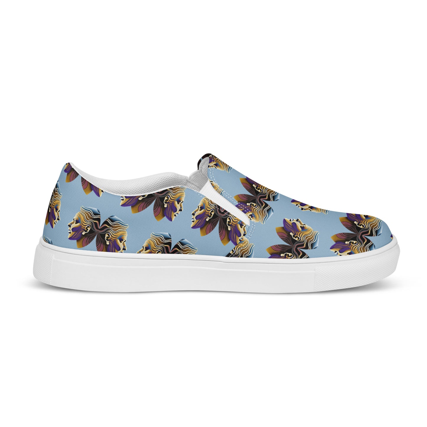 Women’s slip-on canvas shoes Kukloso Cubist Faces No 5 - Free Shipping