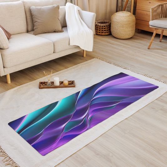 Yoga mat Kukloso No 7 Abstract Aqua - Violet - Purple colors Free Shipping